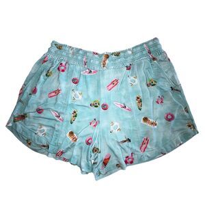 Soma Cool Nights Pajama Shorts With Pockets Women's Size  Medium Blue Swimmers